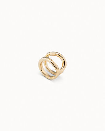 Anillo bañado en oro 18k, Dorado