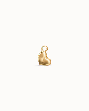 Charm de piercing bañado en oro de 18k de corazón, Dorado