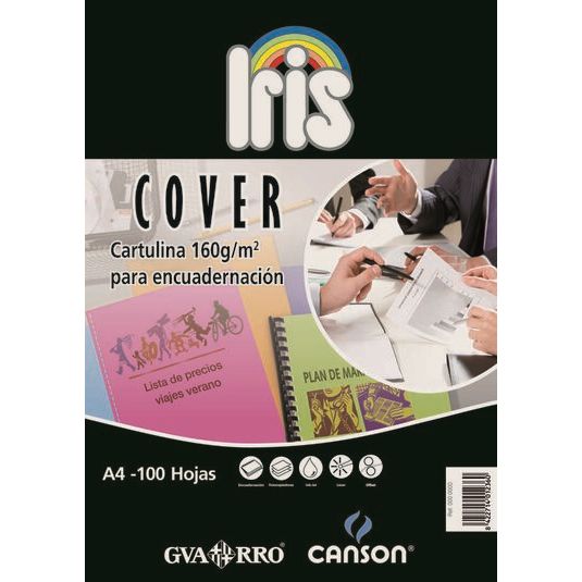 Cartulina Canson Cover Iris A4 180g blanco 100 hojas