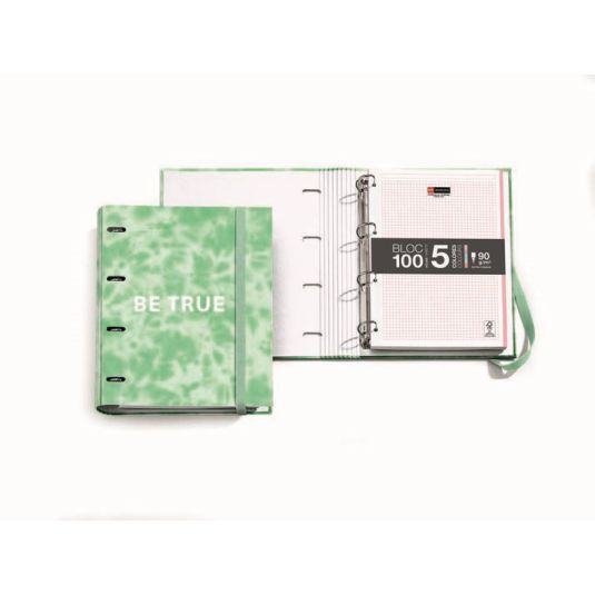 Carpebloc de 4 anillas Miquelrius Tie Dye Menta