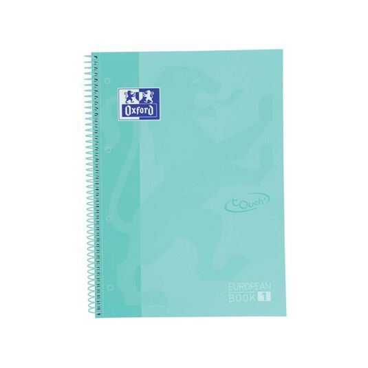 Notebook Oxford EuropeanBook 1 Touch A4+ 80 fulls 5x5 verde 