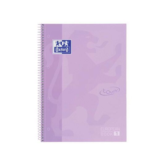Notebook Oxford EuropeanBook 1 Touch A4+ 80 fulls 5x5 malva