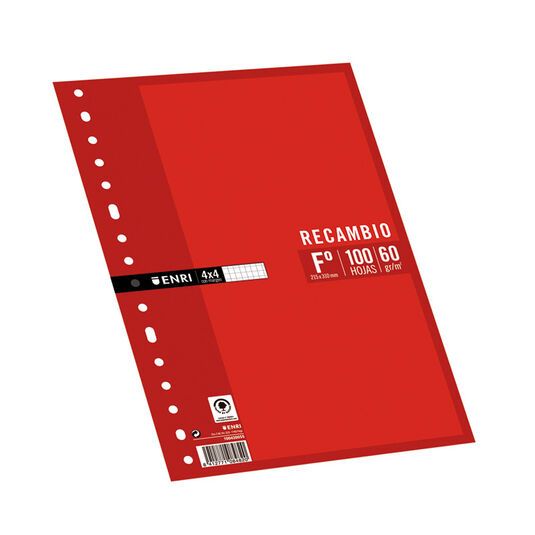 Recambio folio Escolofi 16H 4x4 c/m 100H 60GR.