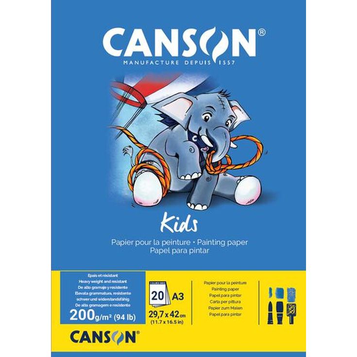 Bloc pintura Canson Kids A3 20 hojas