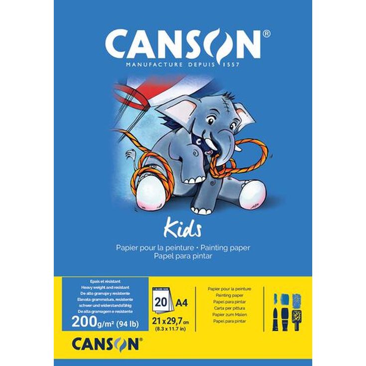 Bloc pintura Canson Kids A4 20 hojas