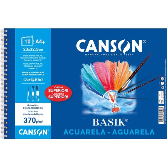 Bloc acuarela Canson Basik 23x32 10 hojas