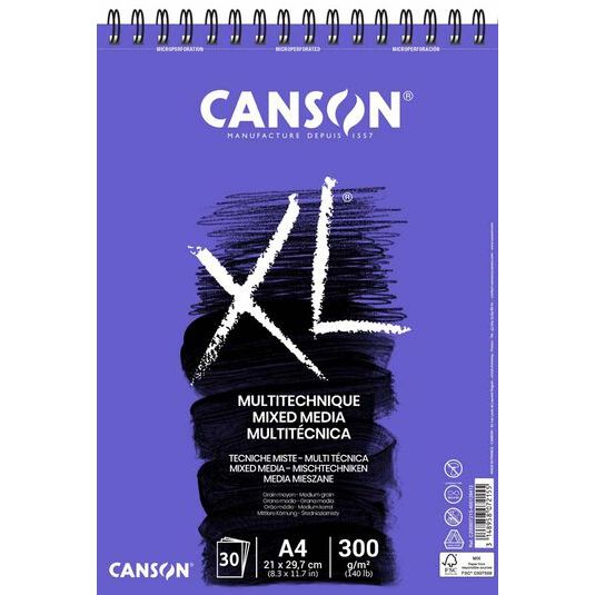 Bloc esbós Canson XL A4 Media 300g 30 fulls