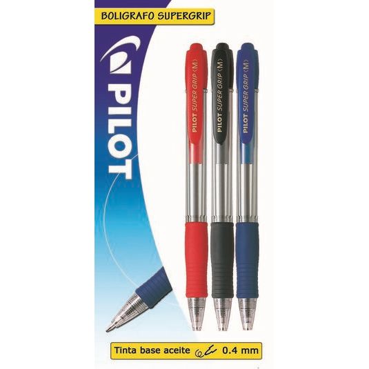 Bolígrafos Pilot Supergrip 3 colores