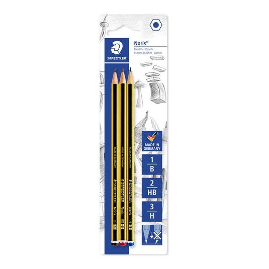 Lápices Staedtler Noris B/HB/H 3u