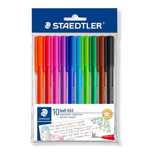 Bolígrafos Staedtler Ball 4320 10 colores