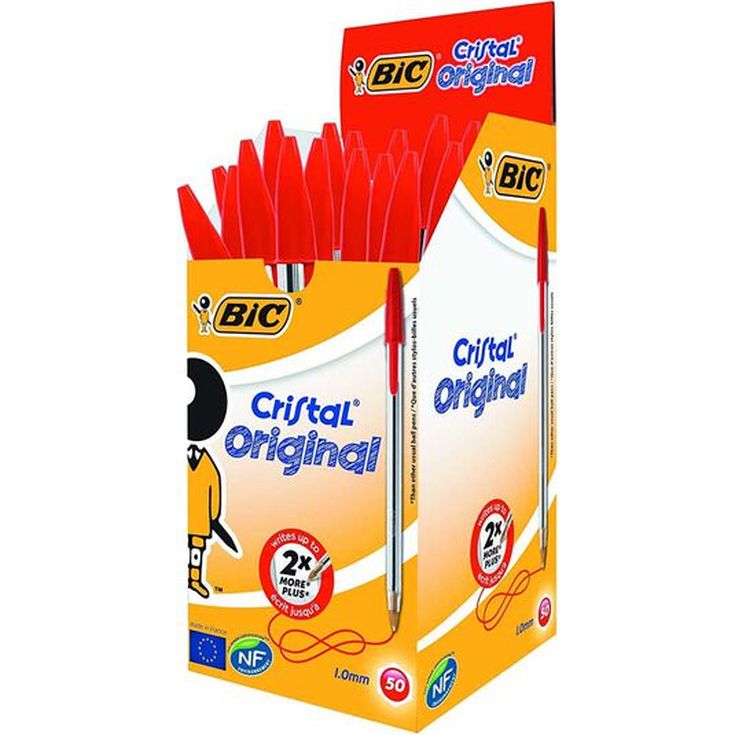 Bolígrafos Bic Cristal rojo 50u