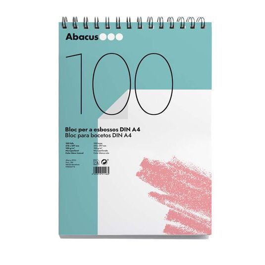 Bloc boceto Abacus A4 100 hojas