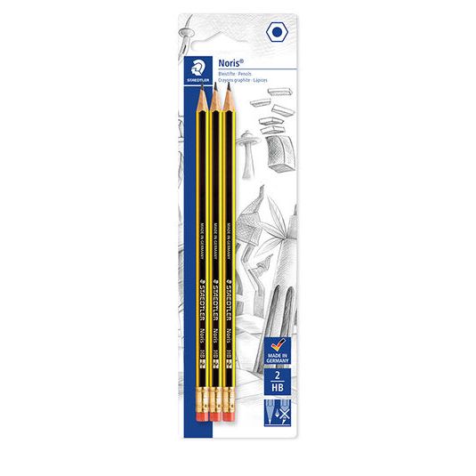 Lápices Staedtler Noris con goma 3u