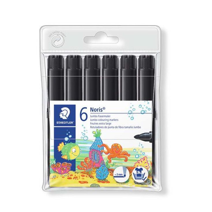 Rotulador Staedtler Noris 340 negro 6u